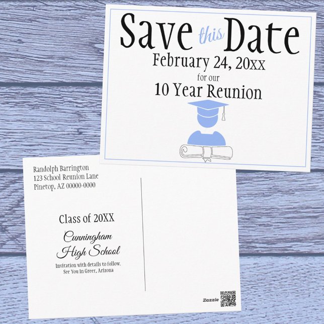 Wiedersehen Class Save the Date Minimalistisch Pas Postkarte (Von Creator hochgeladen)