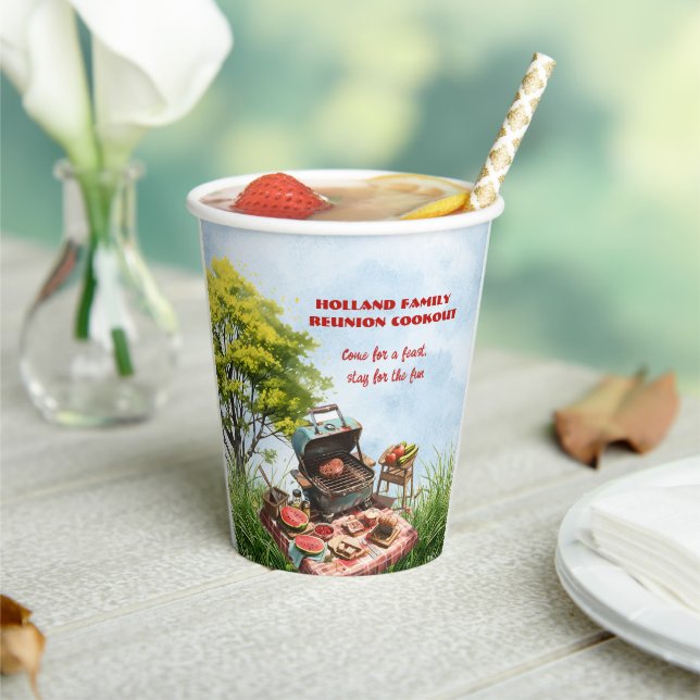 Wiedersehen-Cookout in der Parkpapier-Tasse Pappbecher (In Situ)