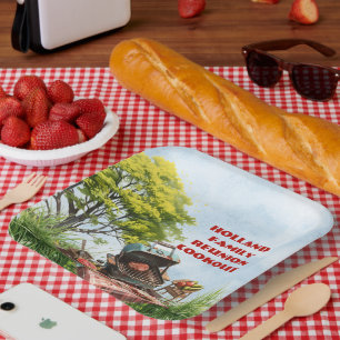 Wiedersehen-Cookout in der Parkpapierplatte Pappteller