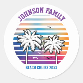 Wiedersehen Custom Cruise Vacation Runder Aufkleber