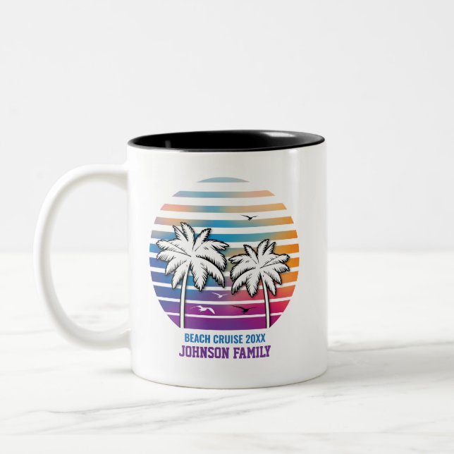 Wiedersehen Custom Cruise Vacation Zweifarbige Tasse (Links)