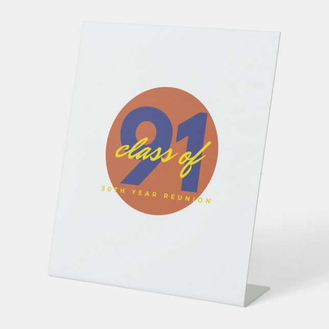 Wiedersehen der 1991-Klasse Sockelschild (Vorderseite)