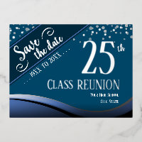 Wiedersehen der 25. Klasse Elegant blau