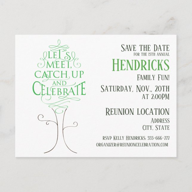 Wiedersehen-Design Postkarte (Vorderseite)