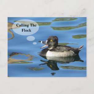 Wiedersehen, die die Ankündigung der Flock-Duck-In Postkarte