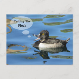 Wiedersehen, die die Ankündigung der Flock-Duck-In Postkarte