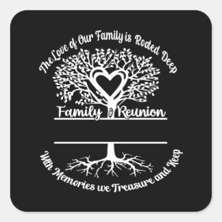 Wiedersehen die Liebe unserer Familie Quadratischer Aufkleber