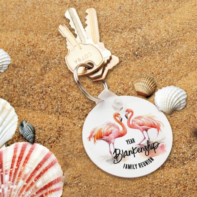 Wiedersehen Double Flamingo Annual Keepake Schlüsselanhänger (A keepsake keychain from the family reunion is a sweet and easy way to keep the memories alive. )