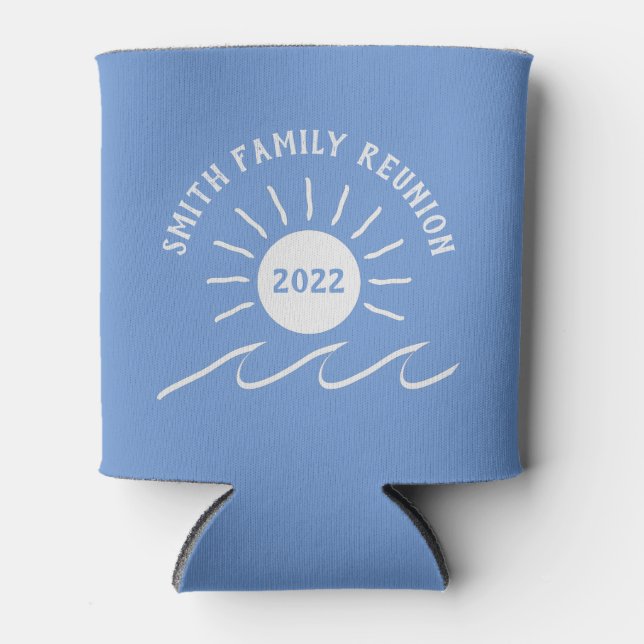 Wiedersehen - draußen - Sonne am Strand oder am Se Dosenkühler (Vorderseite)