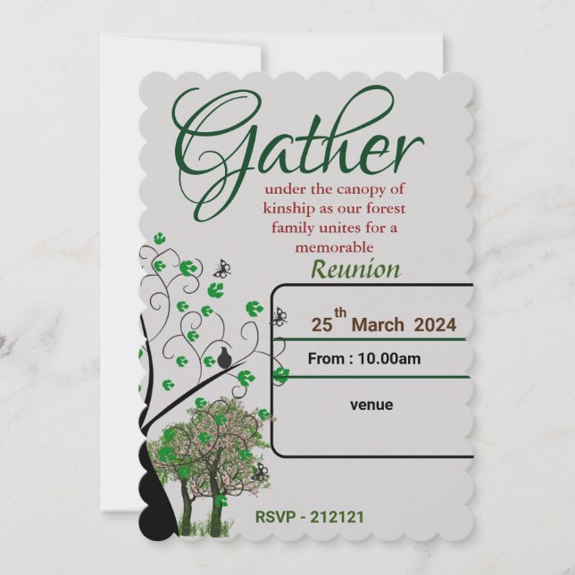 Wiedersehen Einladung (Vorderseite)