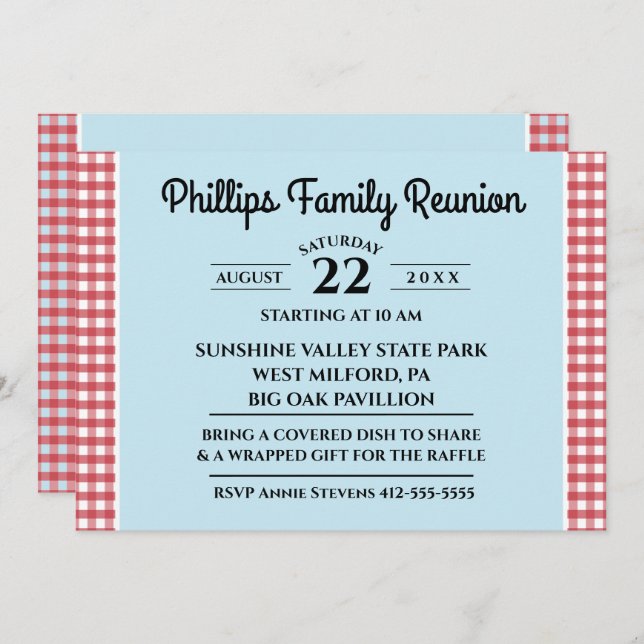 Wiedersehen Einladung (Vorne/Hinten)