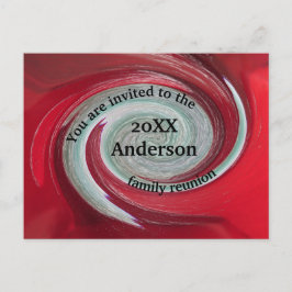 Wiedersehen Einladung Ankündigung Hellrot Postkarte