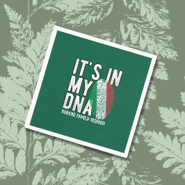 Wiedersehen-Einladung der italienischen DNA-Famili Serviette