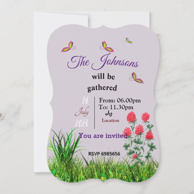 Wiedersehen-Einladung Einladung (Vorderseite)