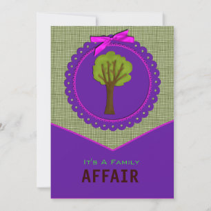 Wiedersehen-Einladung für Baumdesignfamilie Einladung