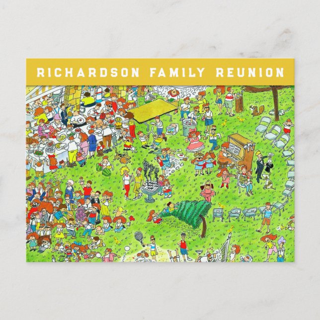 Wiedersehen-Einladungen Ankündigungspostkarte (Vorderseite)