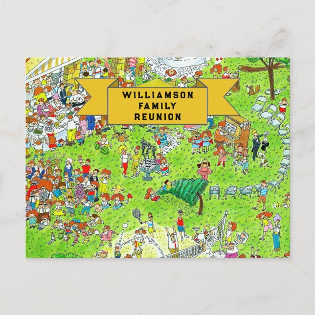 Wiedersehen-Einladungen Ankündigungspostkarte (Vorderseite)