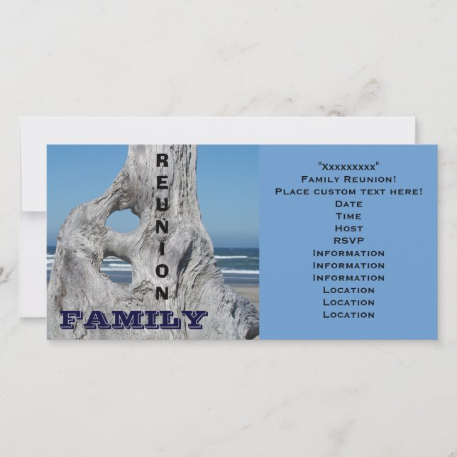 Wiedersehen Einladungen für Familien am Ozean Beac (Vorderseite)