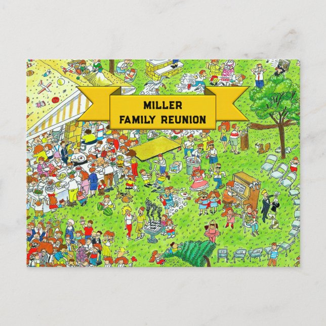 Wiedersehen Einladungspostkarte (Vorderseite)