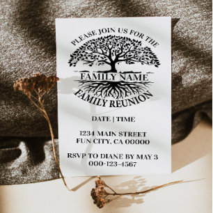 Wiedersehen Family Roots Family Tree Einladung