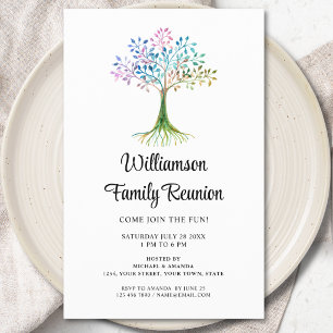 Wiedersehen Family Tree Einladung Flyer