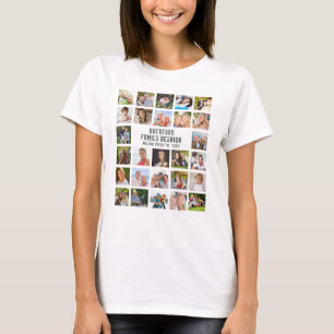 Wiedersehen Foto Collage Rustikaler Vintager Name T-Shirt