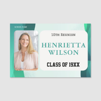 Wiedersehen Foto Name Tags 10. Klasse Wiedersehen Namensschild