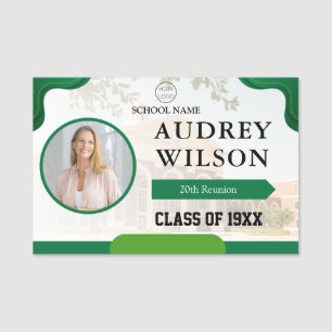 Wiedersehen Foto Name Tags Uni Wiedersehen Namensschild