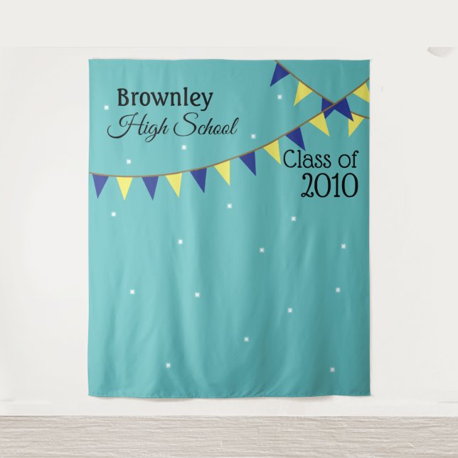 Wiedersehen-Fotokabine im Hintergrund Wandteppich (Vorderseite)