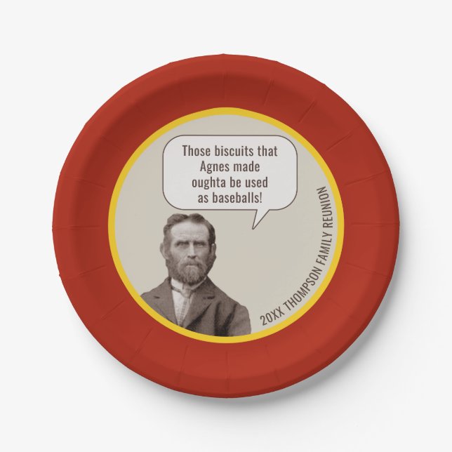 Wiedersehen | Funny Old Foto Custom Pappteller (Vorderseite)