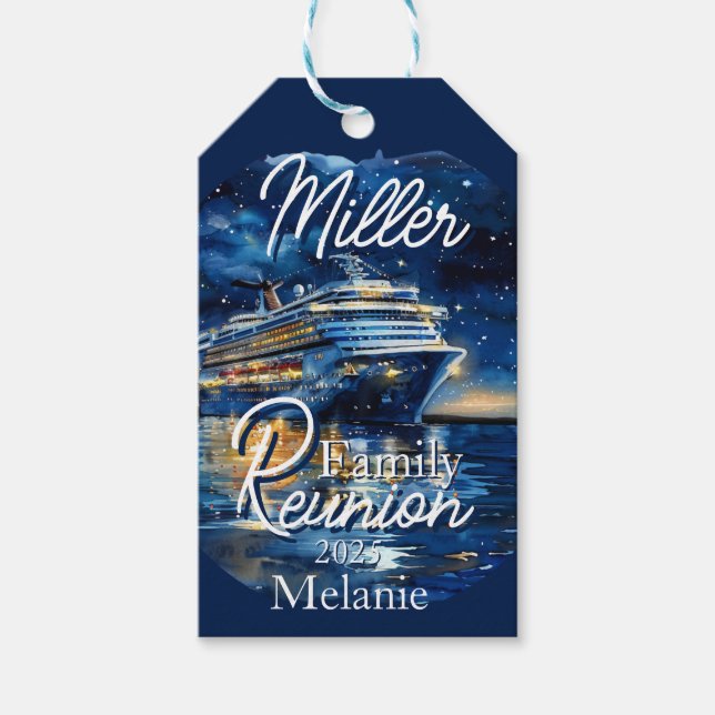 Wiedersehen für personalisierte Kreuzfahrtschiffe Geschenkanhänger (Vorderseite)