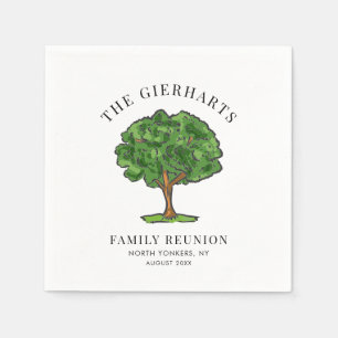 Wiedersehen Genealogische Baumstruktur Cousin Part Serviette