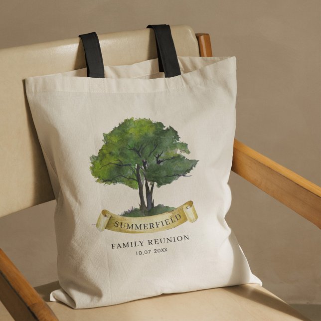 Wiedersehen Genealogische Stammbaum-Matching Tragetasche (Genealogy Tree Family Reunion Black Handles Tote Bag)