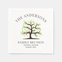 Wiedersehen Genealogisches Baumstrukturpapier für Serviette