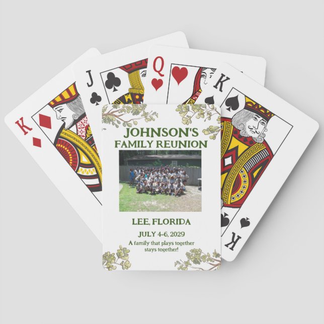 Wiedersehen-Geschenkkarten der Familie Spielkarten (Rückseite)