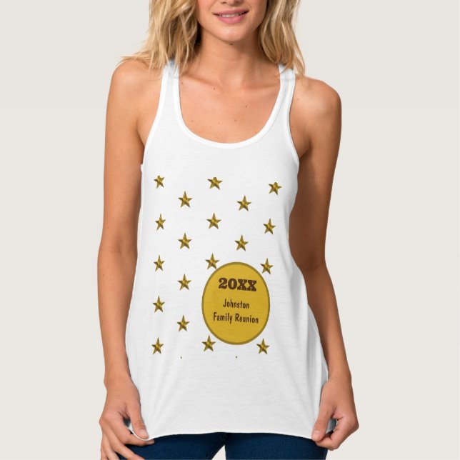 Wiedersehen Gold Star Jährliche Picnic-Veranstaltu Tank Top (Vorderseite)