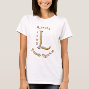 Wiedersehen Gold und Silver Letter L Monogram T-Shirt