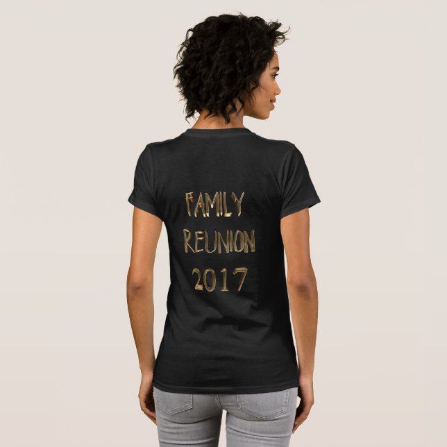 Wiedersehen-Goldtypografie-Elegant der 2017-Famili T-Shirt (Schwarz voll)