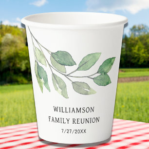 Wiedersehen Green Personalisiert Pappbecher