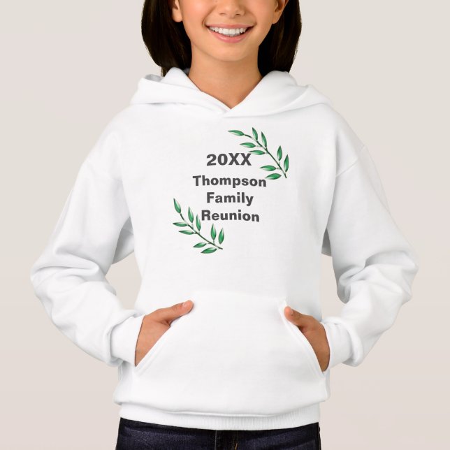 Wiedersehen Grüne Blätter auf Baumzweigen Hoodie (Vorderseite)