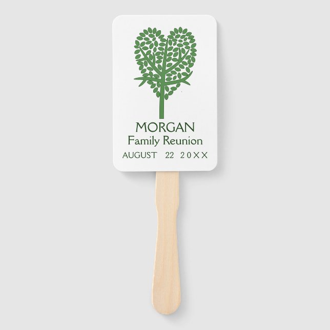 Wiedersehen Hand Fan von Green Heart Tree Family Fächer (Vorderseite)