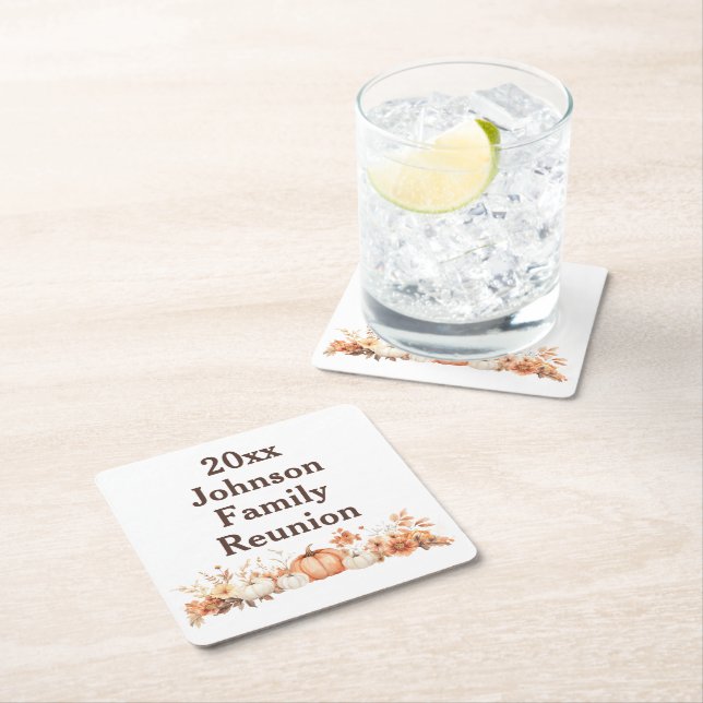 Wiedersehen Herbst Herbst Erntedank Einladung Rechteckiger Pappuntersetzer (Vor Ort)