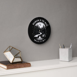 Wiedersehen in der Wildnis Runde Wanduhr