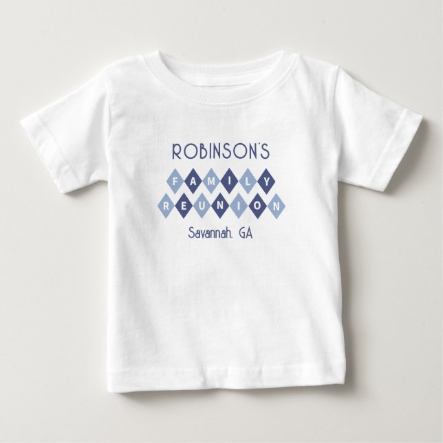 Wiedersehen-Individuelle Name der Familie Datum Or Baby T-shirt (Vorderseite)