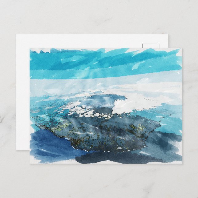 Wiedersehen Island Tropische Wasserfälle Postkarte (Vorne/Hinten)