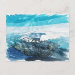 Wiedersehen Island Tropische Wasserfälle Postkarte