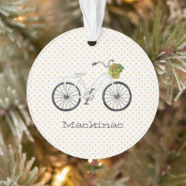 Wiedersehen-Jahr-Blume für die Fahrradfamilie Plat Ornament