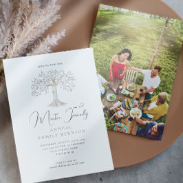 Wiedersehen-Kalligrafie-Foto der Aquarellbaum-Fami