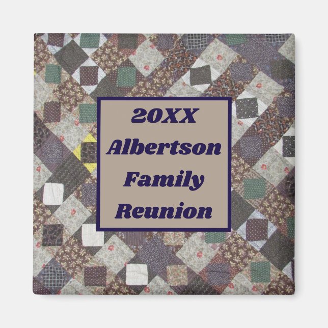 Wiedersehen Keepake Patchwork Quilt-Ansammlung Magnet (Vorne)