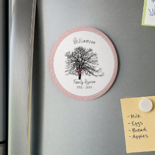 Wiedersehen Keepake-Tree Rose Gold Glitzer Magnet